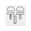Kit bouclerie pour sacs et bananes - 50 mm nickel noir
