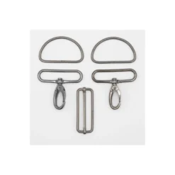 Kit bouclerie pour sacs et bananes - 50 mm nickel noir