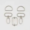 Kit bouclerie pour sacs et bananes - 25 mm argent