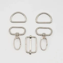 Kit bouclerie pour sacs et bananes - 25 mm argent