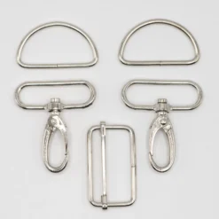 Kit bouclerie pour sacs et bananes - 40 mm argent