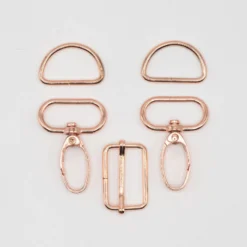 Kit bouclerie pour sacs et bananes - 25 mm rose gold