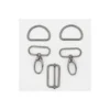 Kit bouclerie pour sacs et bananes - 30 mm nickel noir