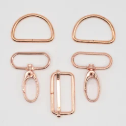 Kit bouclerie pour sacs et bananes - 30 mm rose gold