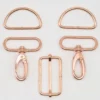 Kit bouclerie pour sacs et bananes - 40 mm rose gold
