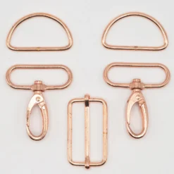 Kit bouclerie pour sacs et bananes - 40 mm rose gold