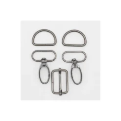 Kit bouclerie pour sacs et bananes - 25 mm nickel noir