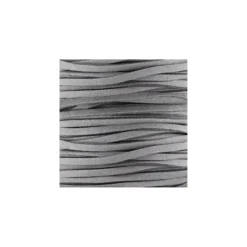 Lacet cuir plat 3 mm - gris