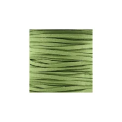 Lacet cuir plat 3 mm - vert clair