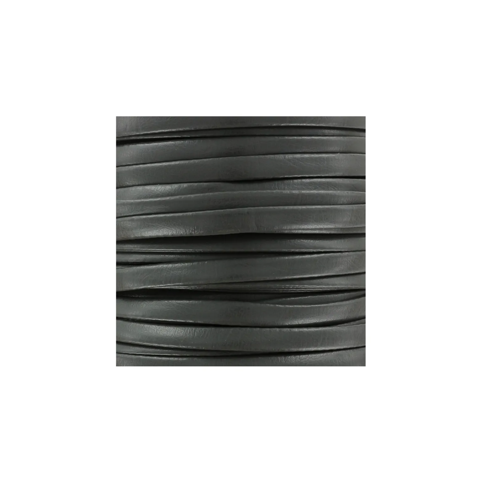 Lacette aspect cuir 5 mm - anthracite