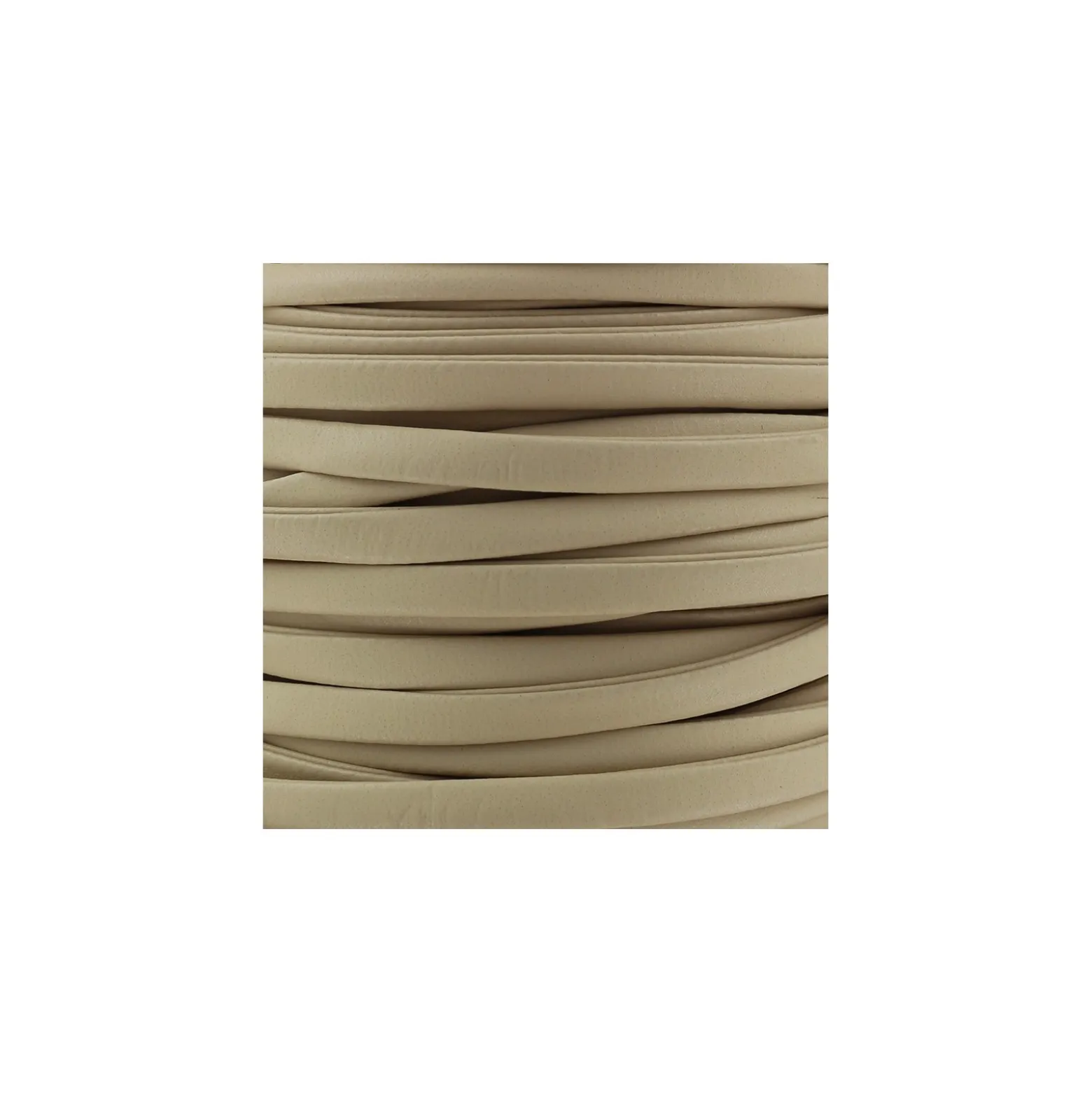 Lacette aspect cuir 5 mm - beige