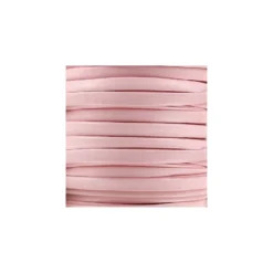 Lacette aspect cuir 5 mm - rose