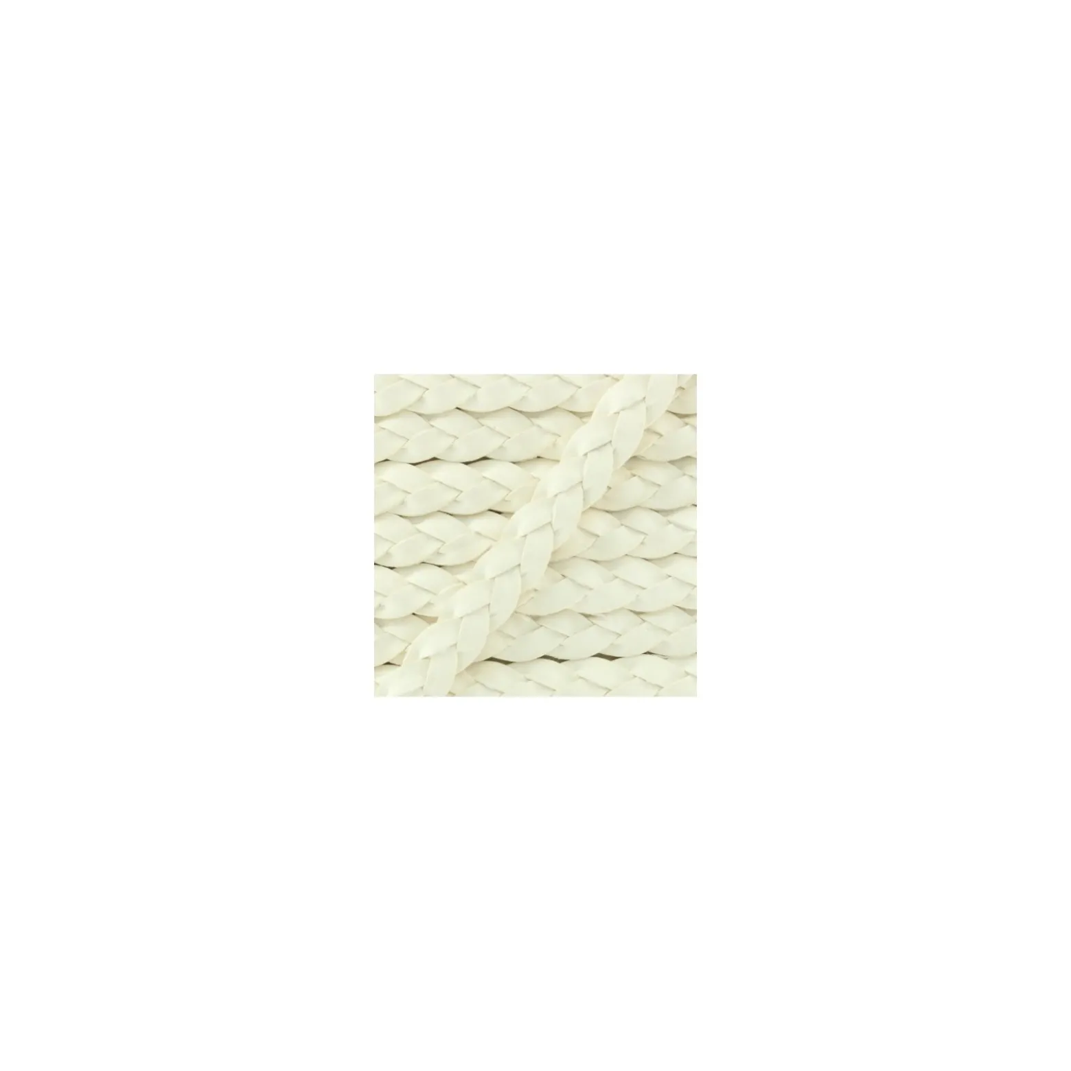 Lacet tressé plat en cuir5 mm