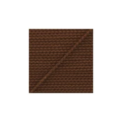 Lacet tressé rond en cuir5 mm - Marron foncé x 50cm