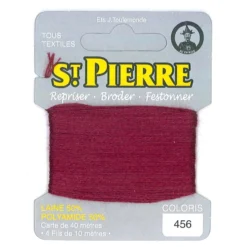 Laine Saint Pierre pour repriser / broder - bordeaux n°456