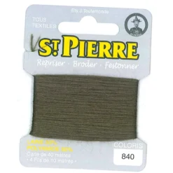 Laine Saint Pierre pour repriser / broder - vert armée n°840
