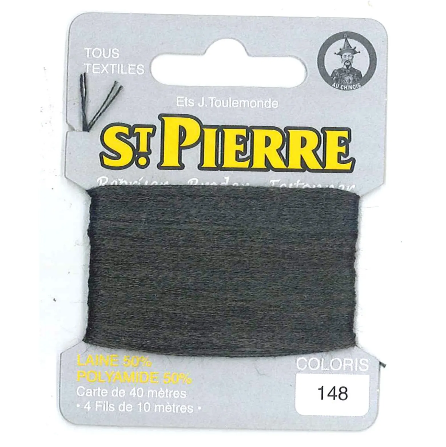 Laine Saint Pierre pour repriser / broder - gris n°148