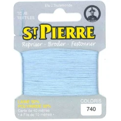 Laine Saint Pierre pour repriser / broder - azur n°740