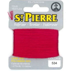 Laine Saint Pierre pour repriser / broder - vermillon n°534