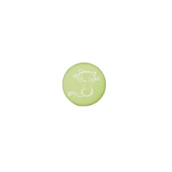 ♥ Lot de 55 Boutons polyester Petit chaton vert - 12/15 mm ♥