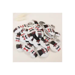 ♥ Lot de Boutons(sachet de 38 boutons recouvert Moustache et Chapeau) - blanc ♥