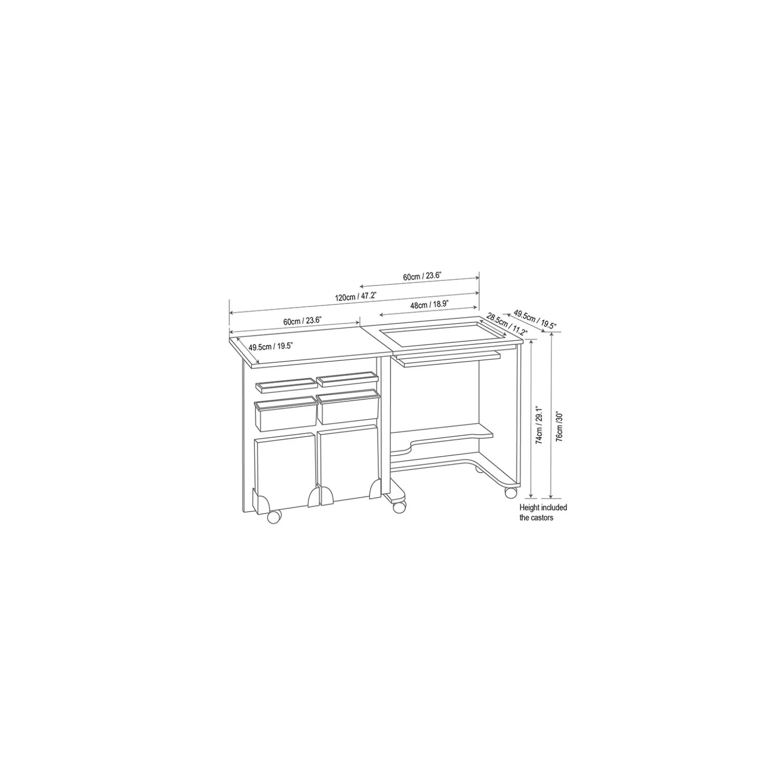 Meuble de couture - Compact