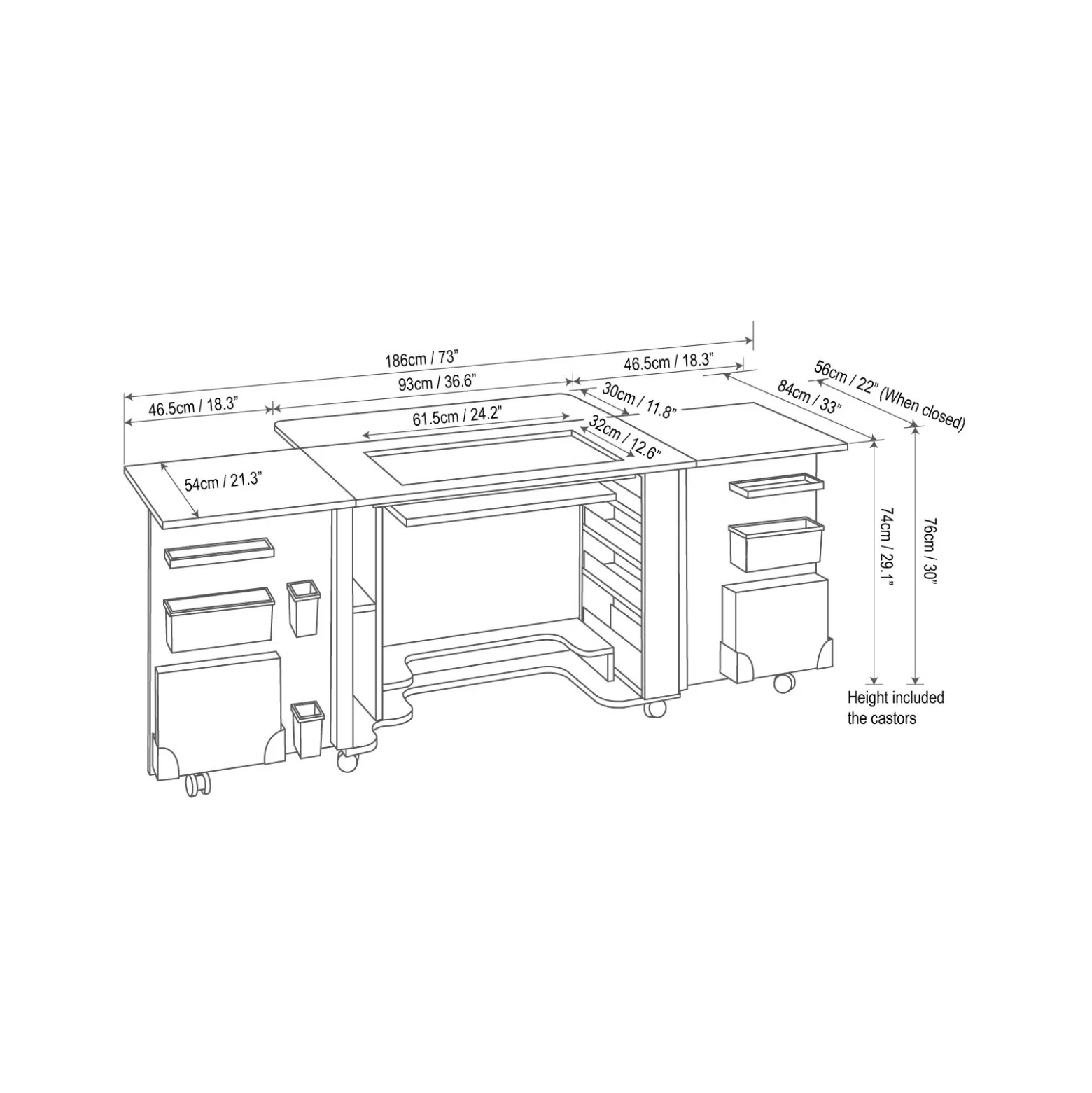 Meuble de couture - Duo