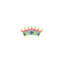 Motif petite Couronne bleu/rose