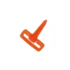 Mousqueton plastique transparent orange