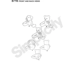 Patron animaux en peluche - Simplicity n°8716