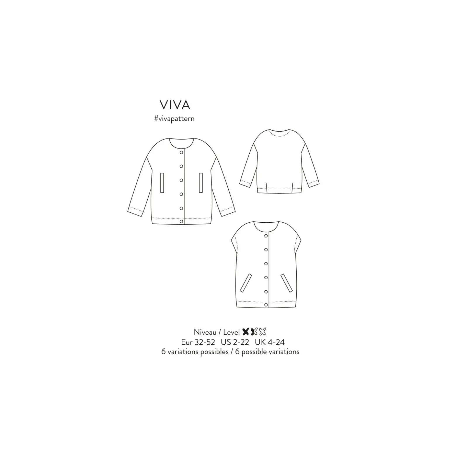 Patron Atelier Scämmit Veste - Viva