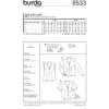 Patron Blouse col châle Burda N°6533