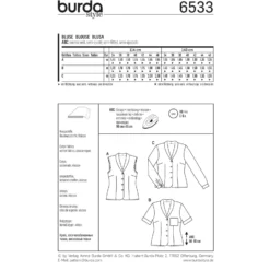 Patron Blouse col châle Burda N°6533