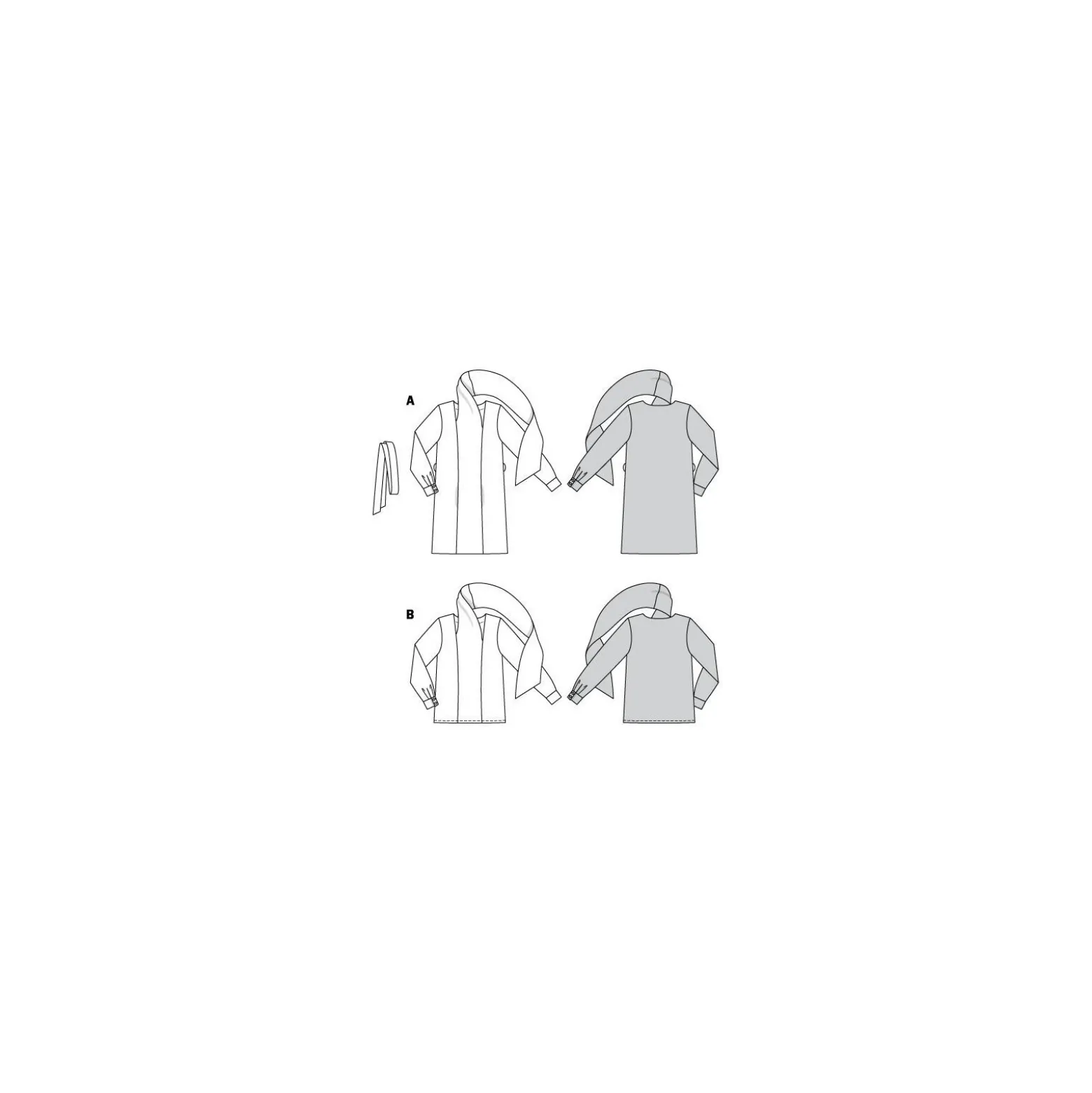 Patron blouse et robe col châle femme - Burda n°5947