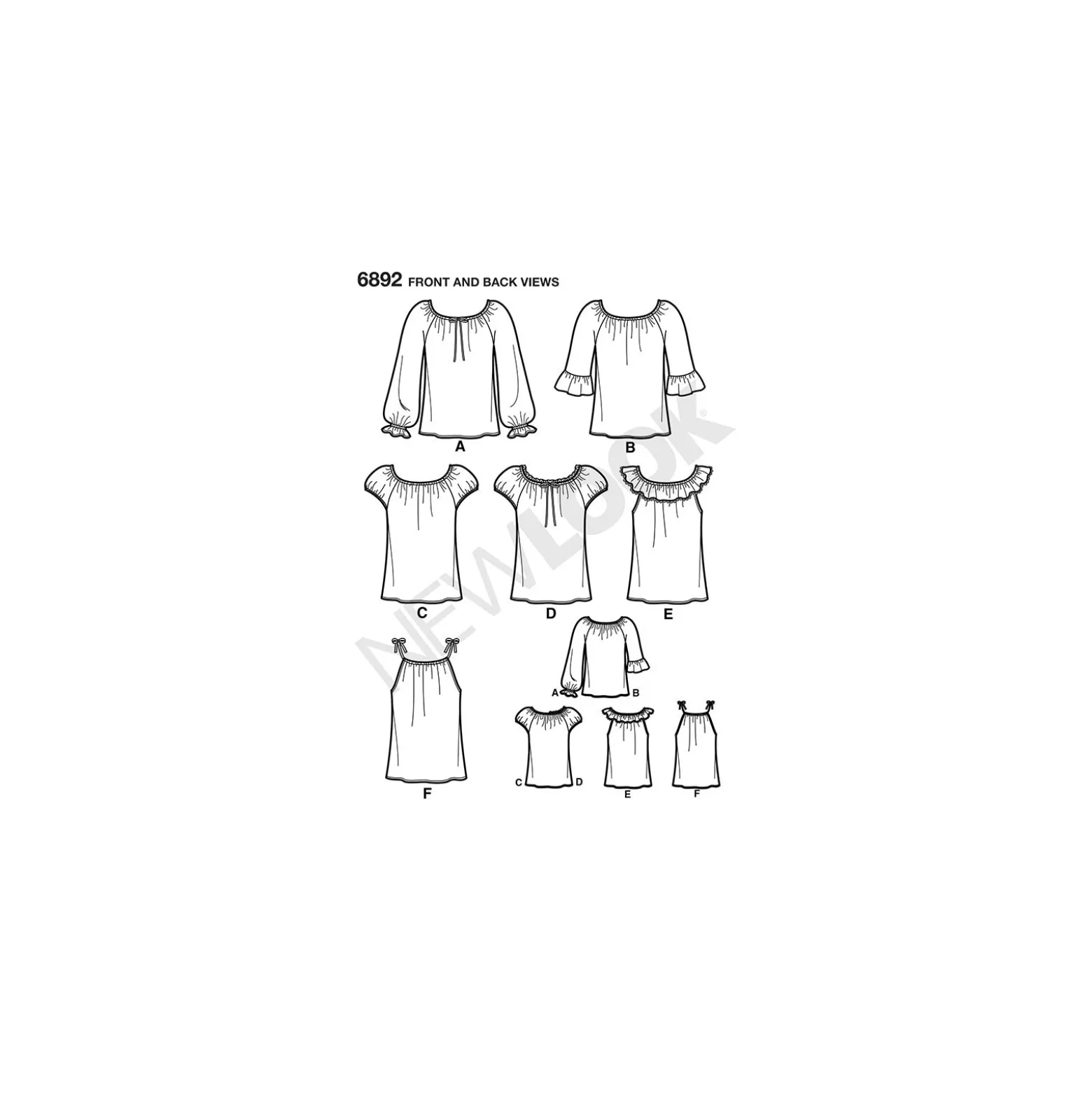 Patron Blouse Romantique Femme - New Look 6892