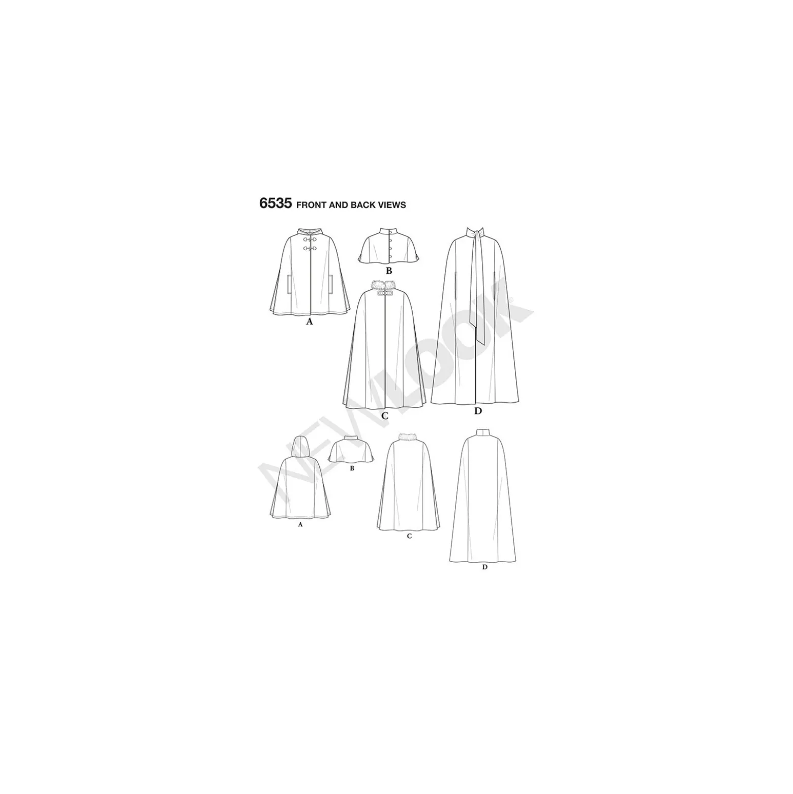 Patron Cape Femme - New Look 6535