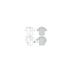 Patron Chemise Col Droit Homme Burda N°6349