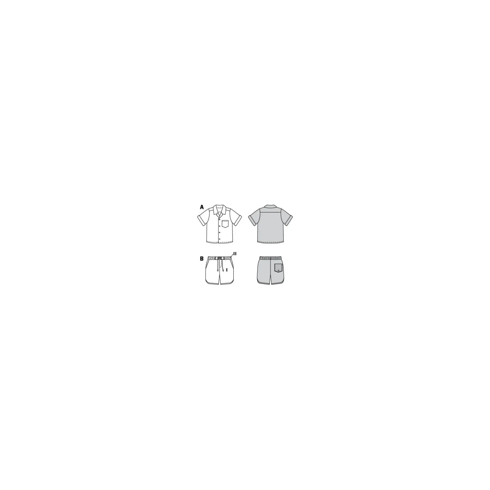 Patron chemise et short enfant - Burda n°9285
