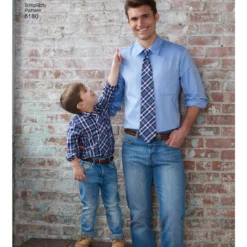 Patron chemise Homme et Enfant - Simplicity n°8180