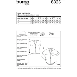Patron Chemisier Femme Burda N°6326