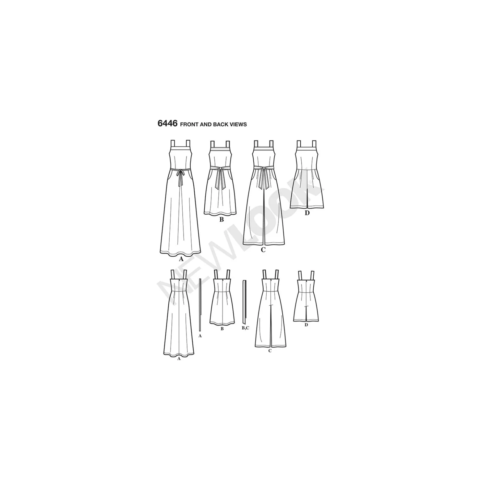 Patron Combinaison Encolure Carré Femme - New Look 6446