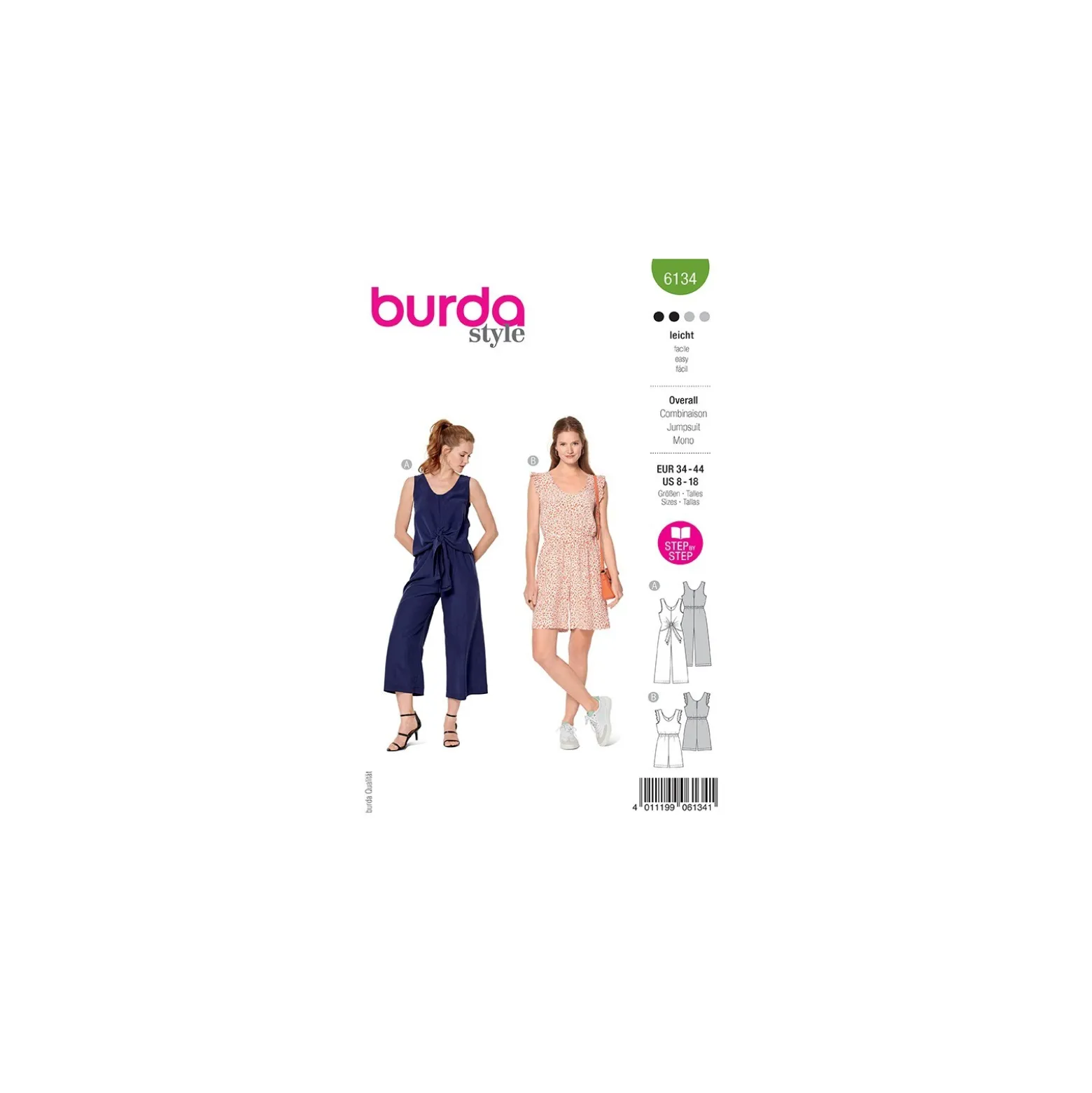 Patron combinaison Femme - Burda n°6134