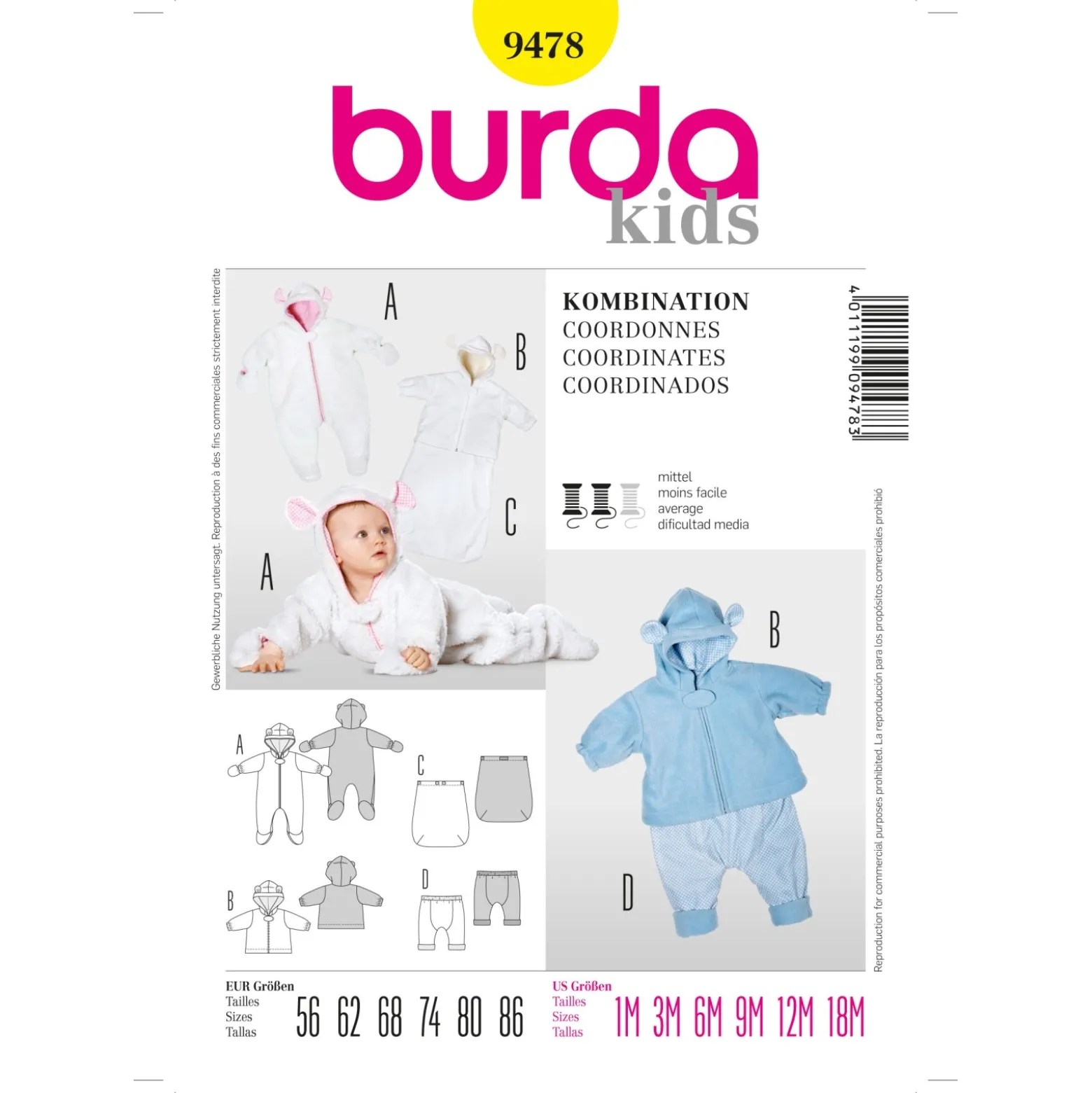 Patron Coordonnés Burda n°9478