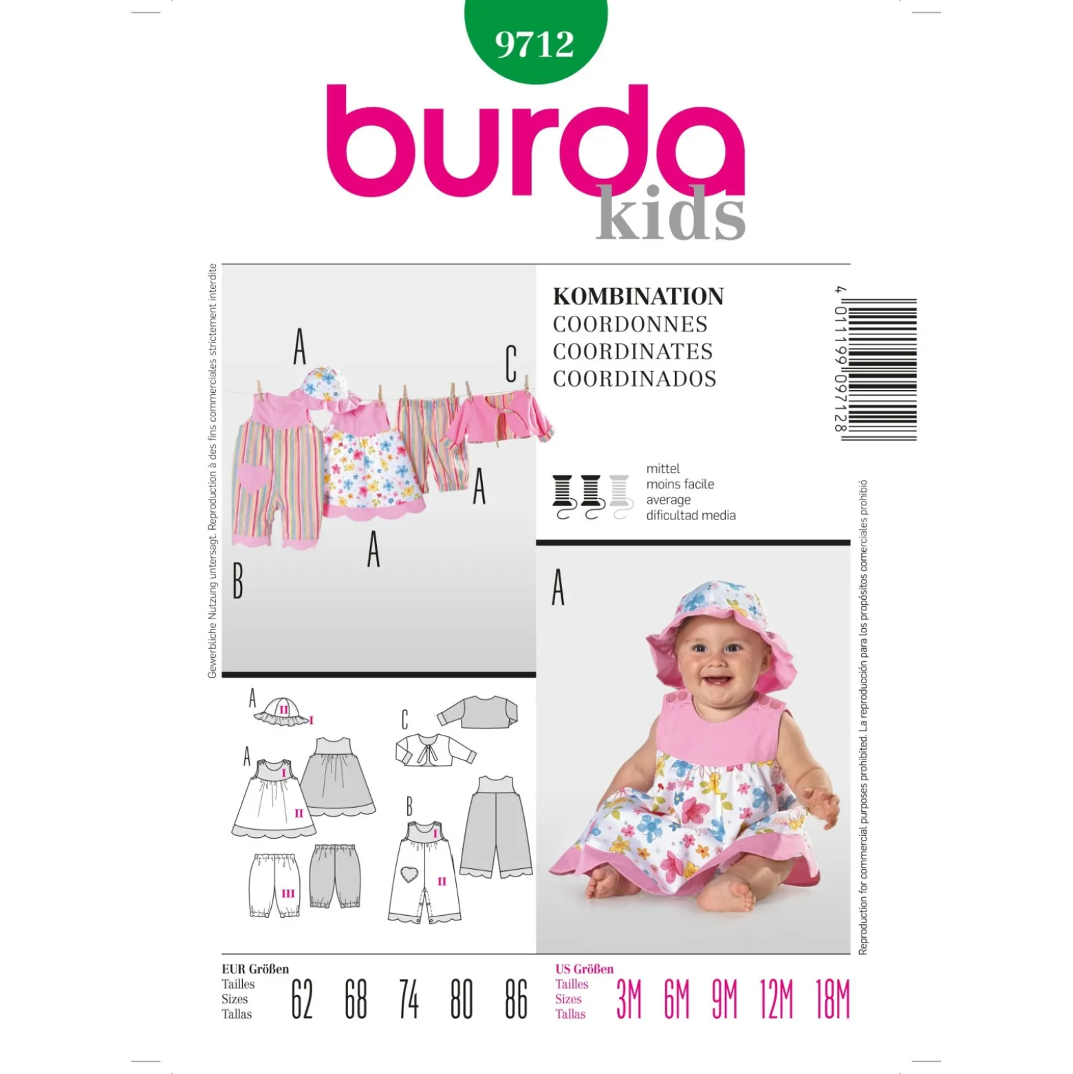 Patron Coordonnés Burda n°9712