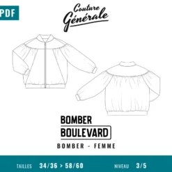 Patron Couture Générale Bomber - Bomber Boulevard (PDF)