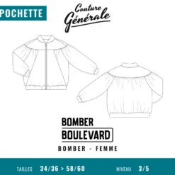 Patron Couture Générale Bomber - Bomber Boulevard