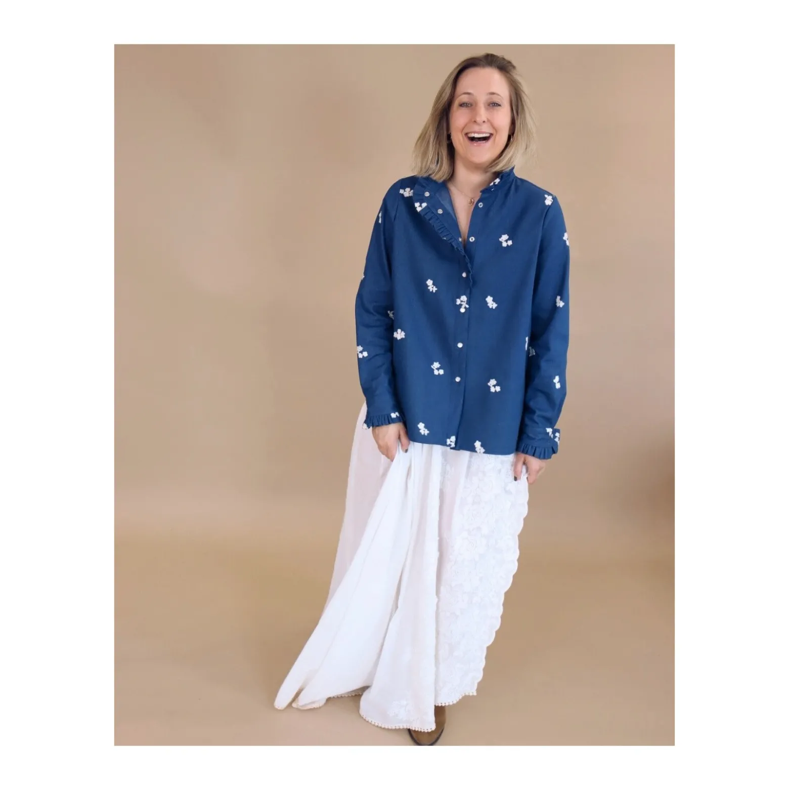 Patron Couture Générale chemise / robe - Jean & col (PDF)