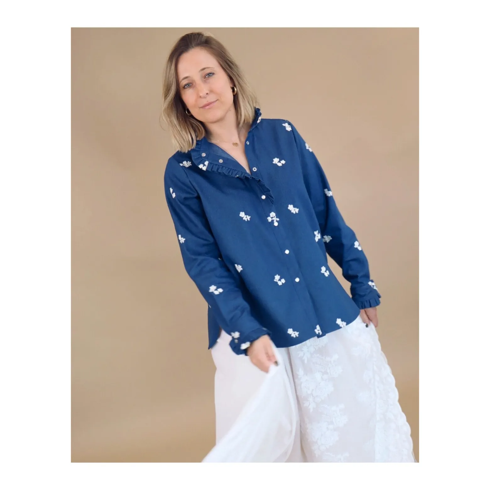 Patron Couture Générale chemise / robe - Jean & col