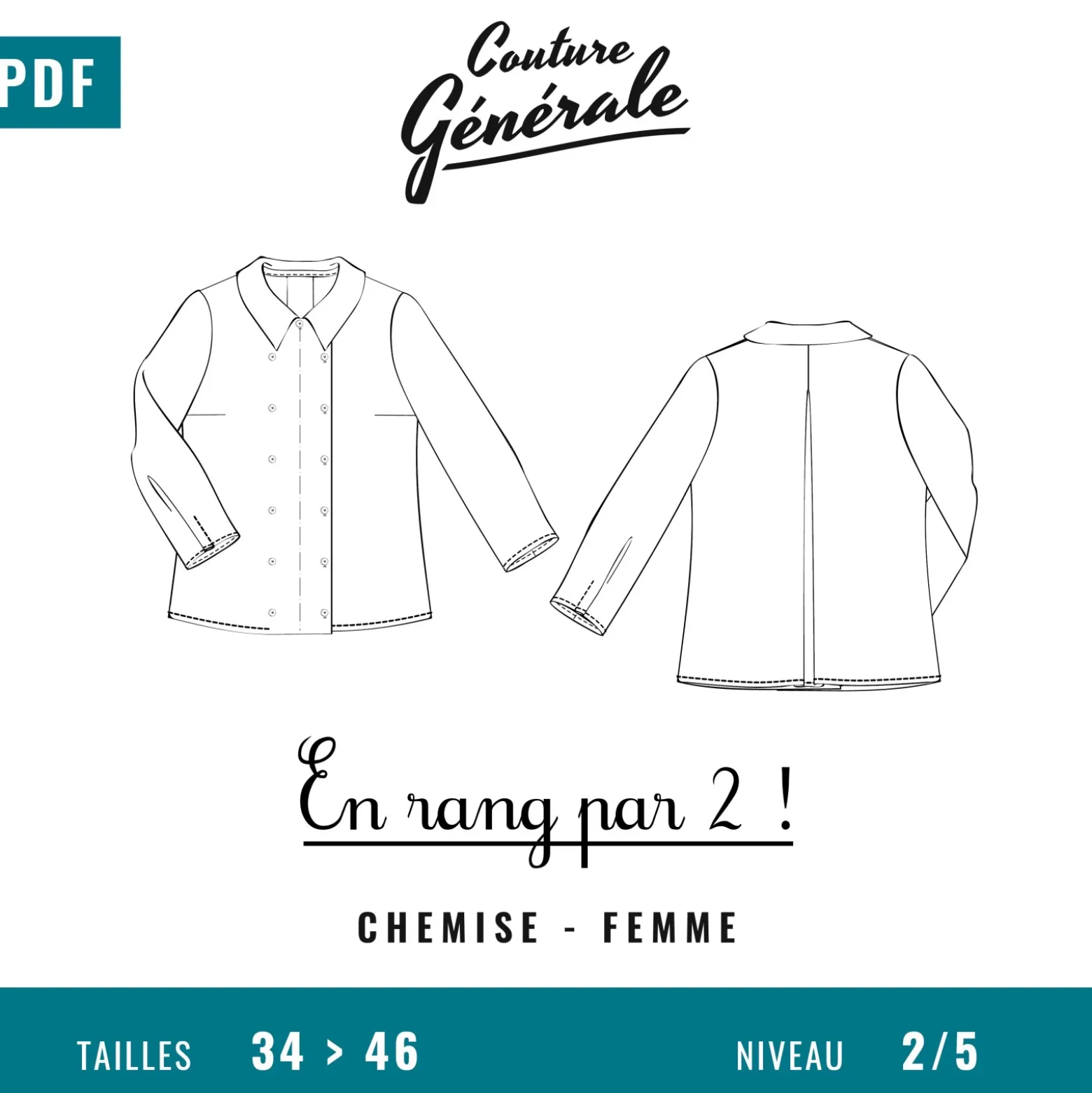 Patron Couture Générale Chemise – En rang par deux (PDF)
