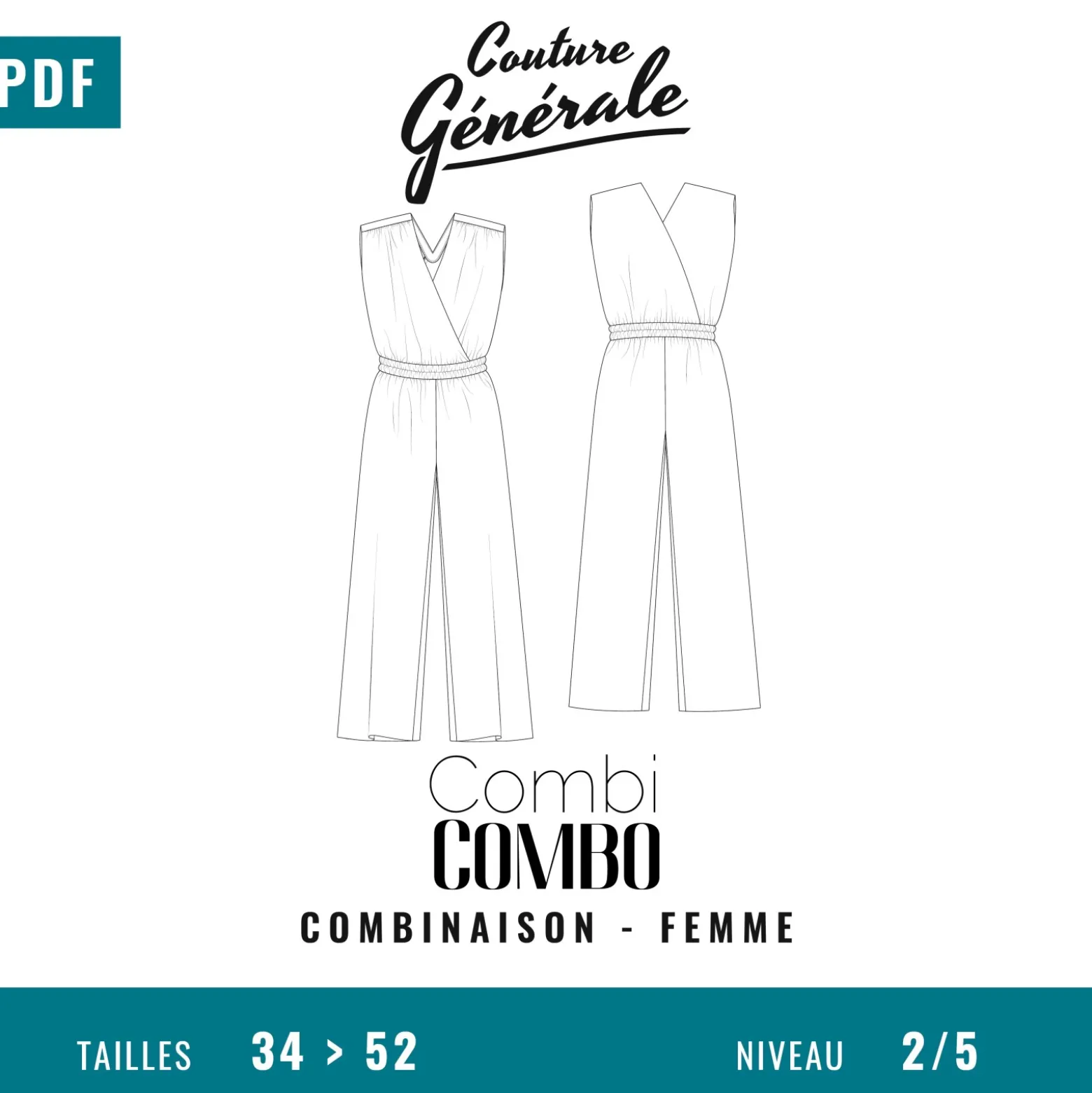 Patron Couture Générale Combinaison - Combi-Combo (PDF)